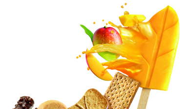 Gelato di mango e biscotti Gelato di mango e biscotti